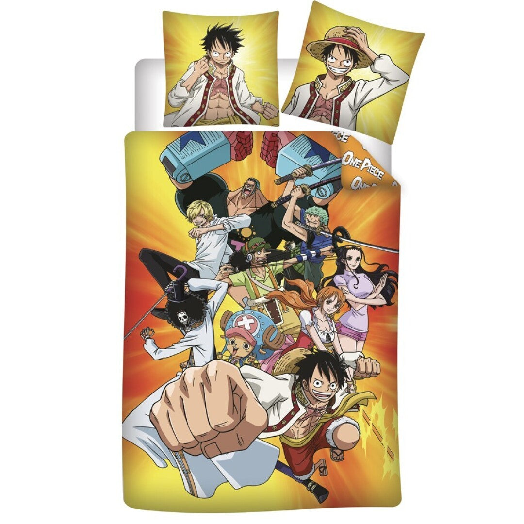 ONE PIECE: Copripiumino (140x200 cm) + Federe (65x65 cm): "Team"