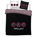 SQUID GAME: Copripiumino (240x220 cm) + Federe (2x65x65 cm): "Will you play?"