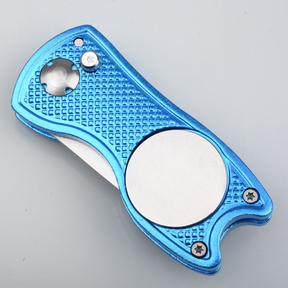 Forca per la riparazione del prato da golf con manico in alluminio - Accessori Mark Tool
