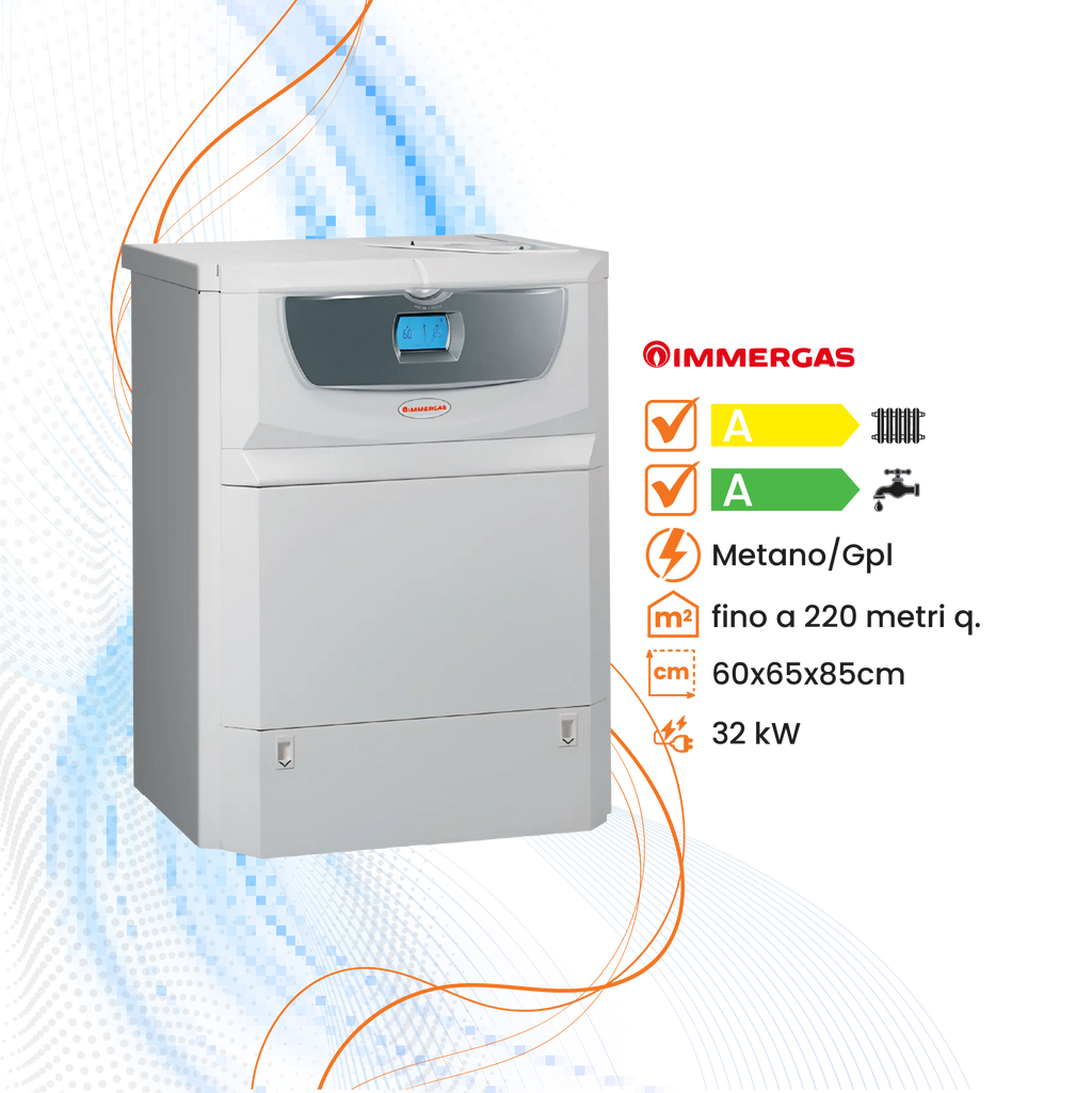 Caldaia Immergas Hercules Mini Condensing 32 Erp a Condensazione a Basamento - Bollitore