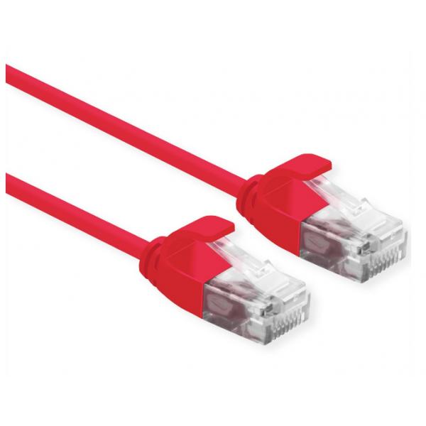 ROLINE CAVO UTP DATA CENTER PATCHCORD CAT.6A, CLASS EA, LSOH, SLIM, ROSSO, 1M [21.15.3913]