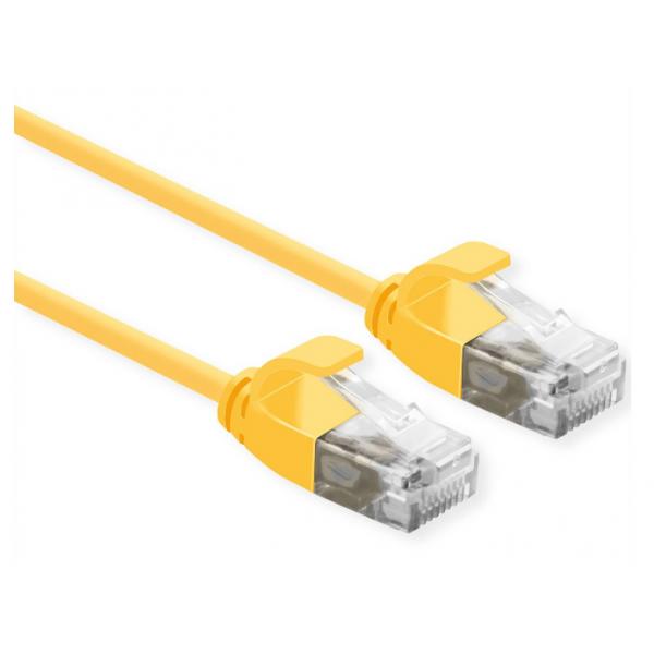 ROLINE CAVO UTP DATA CENTER PATCHCORD CAT.6A, CLASS EA, LSOH, SLIM, GIALLO, 1M [21.15.3923]