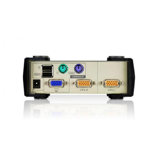 ATEN 2 Port PS2/USB KVM, Console & PC PS2/USB support, Video Dynasync, Gaming K+M Support, Mouse sw- PROMO FINO AD ESAURIMENTO SCORTE [CS82U-AT]