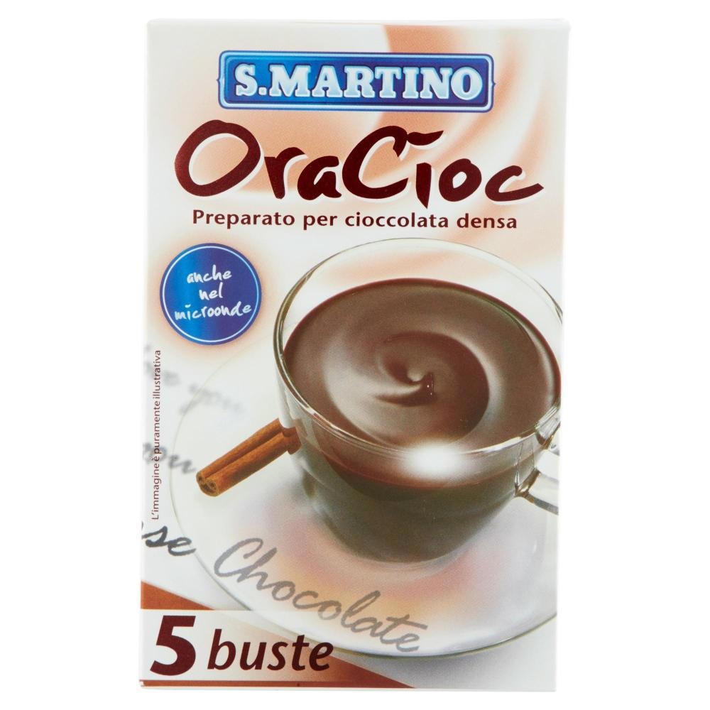 Oracioc - Preparato per cioccolata densa - Confezione da 5 buste - 125gr (25g x 5)