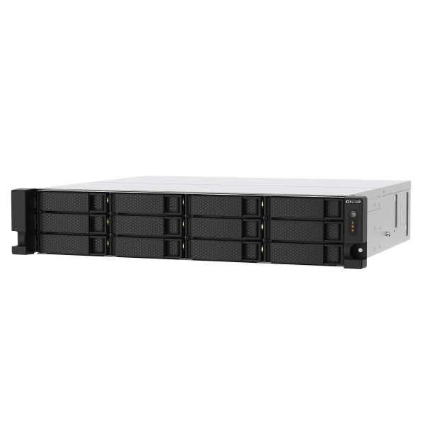 QNAP TS-1273AU-RP-8G server NAS e di archiviazione Armadio (2U) Ryzen Embedded V1500B 8 GB DDR4 0 TB QNAP QTS Alluminio, Nero [TS-1273AU-RP-8G]