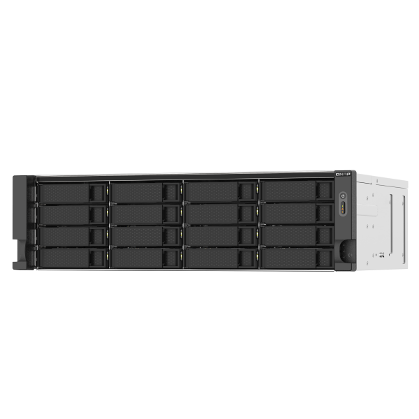 QNAP TS-1673AU-RP-16G server NAS e di archiviazione Armadio (3U) Ryzen Embedded V1500B 16 GB DDR4 0 TB QNAP QTS Nero, Grigio [TS-1673AU-RP-16G]