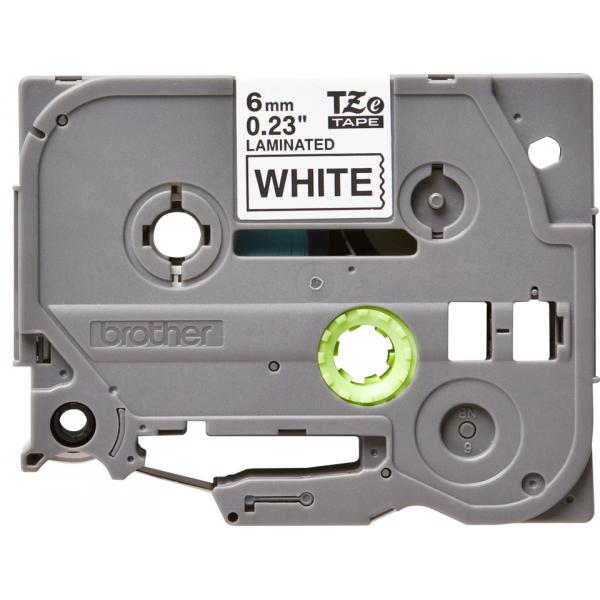 BROTHER NASTRO LAMINATO DA 6 MM (8 M) NERO/BIANCO [TZE211]