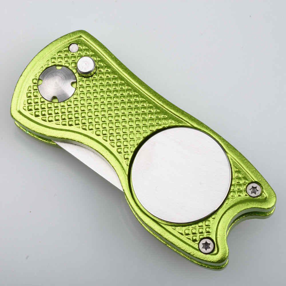 Forca per la riparazione del prato da golf con manico in alluminio - Accessori Mark Tool
