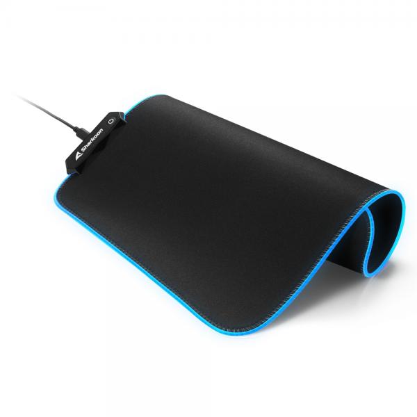 Sharkoon 1337 RGB V2 Gaming Mat Tappetino per mouse per gioco da computer Nero [1337GAMINGMATRGBV2360]