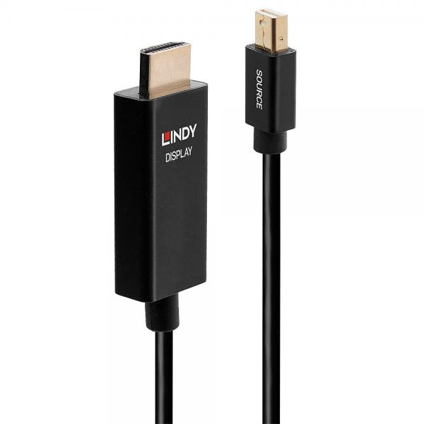 LINDY CAVO ADATTATORE DA MINI DISPLAYPORT A HDMI 4K60HZ, 2 M [40922]
