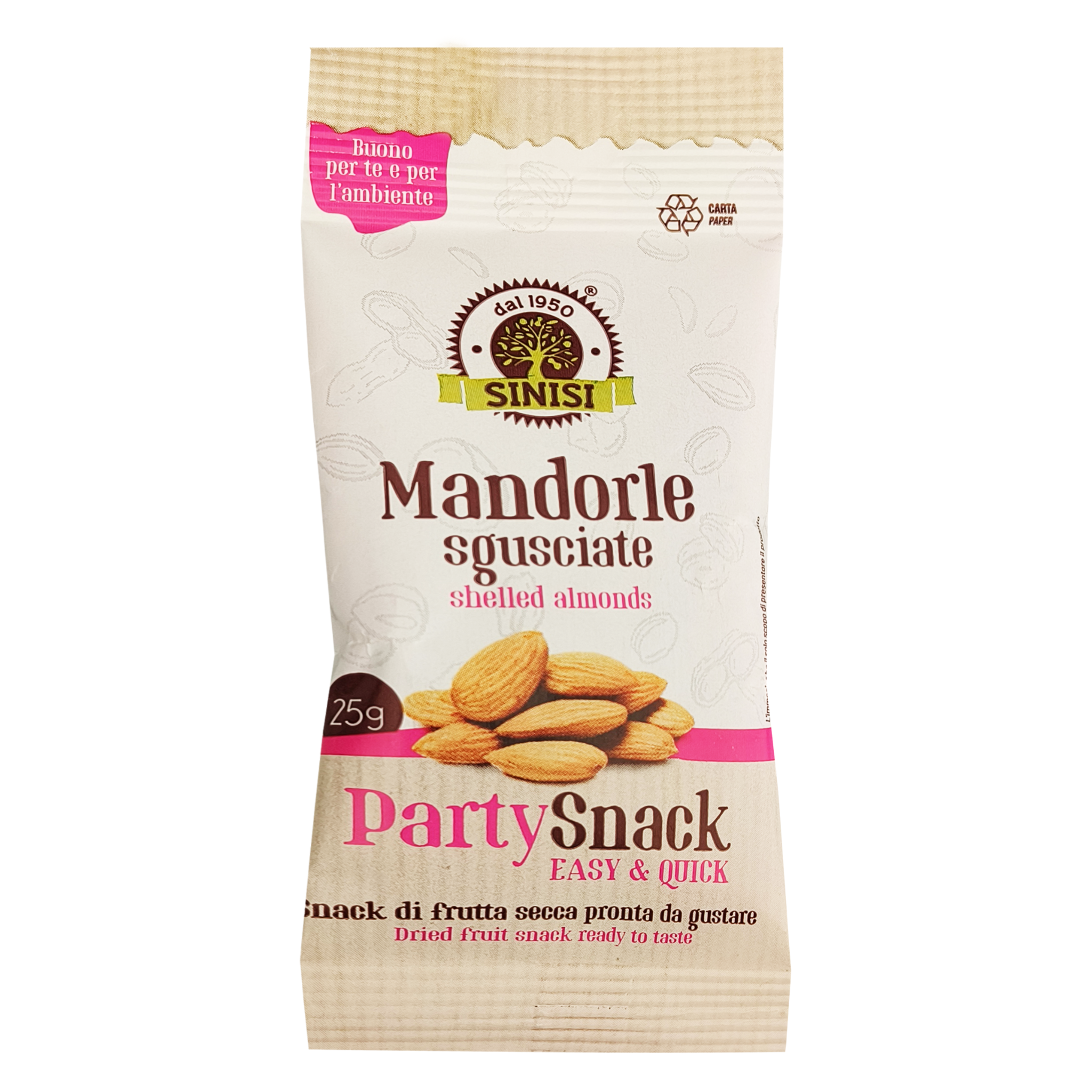Mandorle sgusciate 25 gr- Confezione da 25 pz