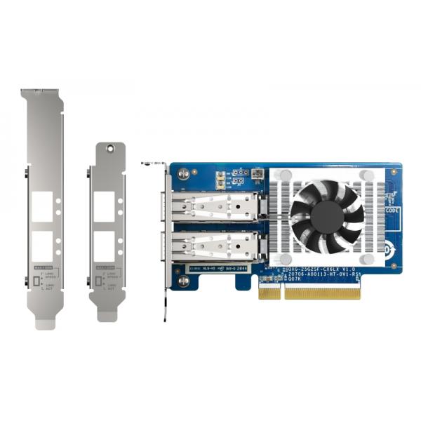 QNAP QXG-25G2SF-CX6 scheda di rete e adattatore Interno Fibra 25000 Mbit/s [QXG-25G2SF-CX6]