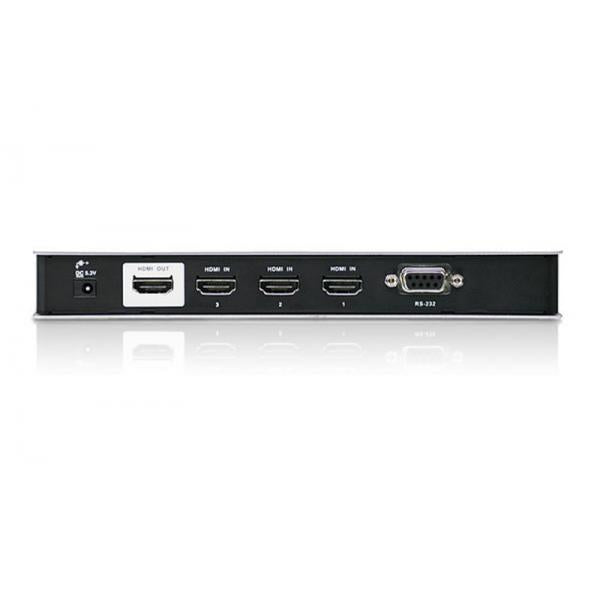 ATEN 4 Port HDMI Device Connections, 1.3B Certified, R.C. + HDMI Cable [VS481A-AT-G]