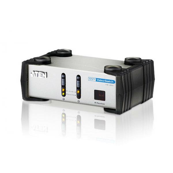ATEN 2 Port DVI Video Switch, On A Single DVI Monitor From Four Computers [VS261-AT-G]