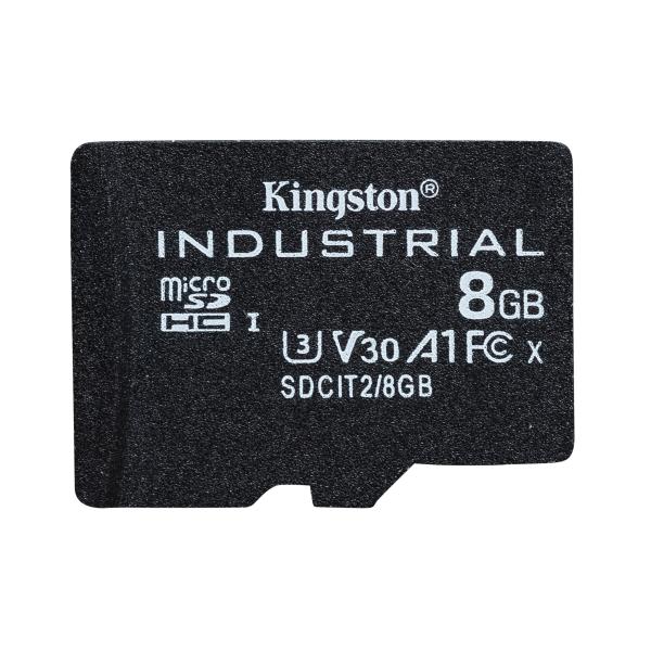 Kingston Technology Industrial 8 GB MicroSDHC UHS-I Classe 10 [SDCIT2/8GB]