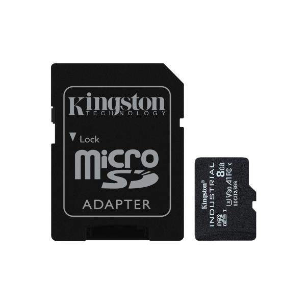 Kingston Technology Industrial 8 GB MicroSDHC UHS-I Classe 10 [SDCIT2/8GB]