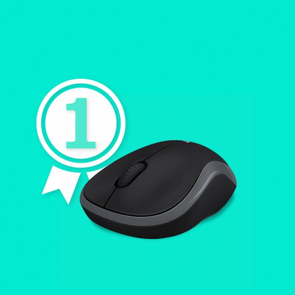 Logitech M185 Compact Wireless Mouse - Black/Grey [910-002238]