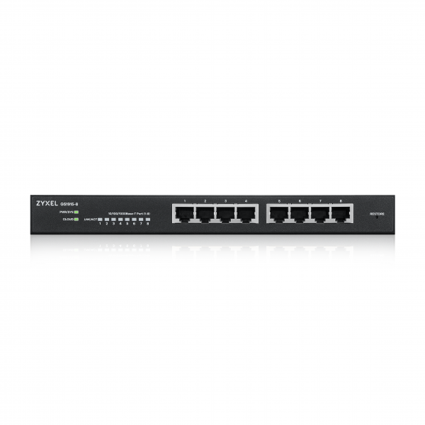 ZYXEL SWITCH MANAGED NEBULAFLEX 8 PORTE GIGABIT, IPV6, VLAN, SENZA VENTOLE, DESKTOP [GS1915-8-EU0101F]