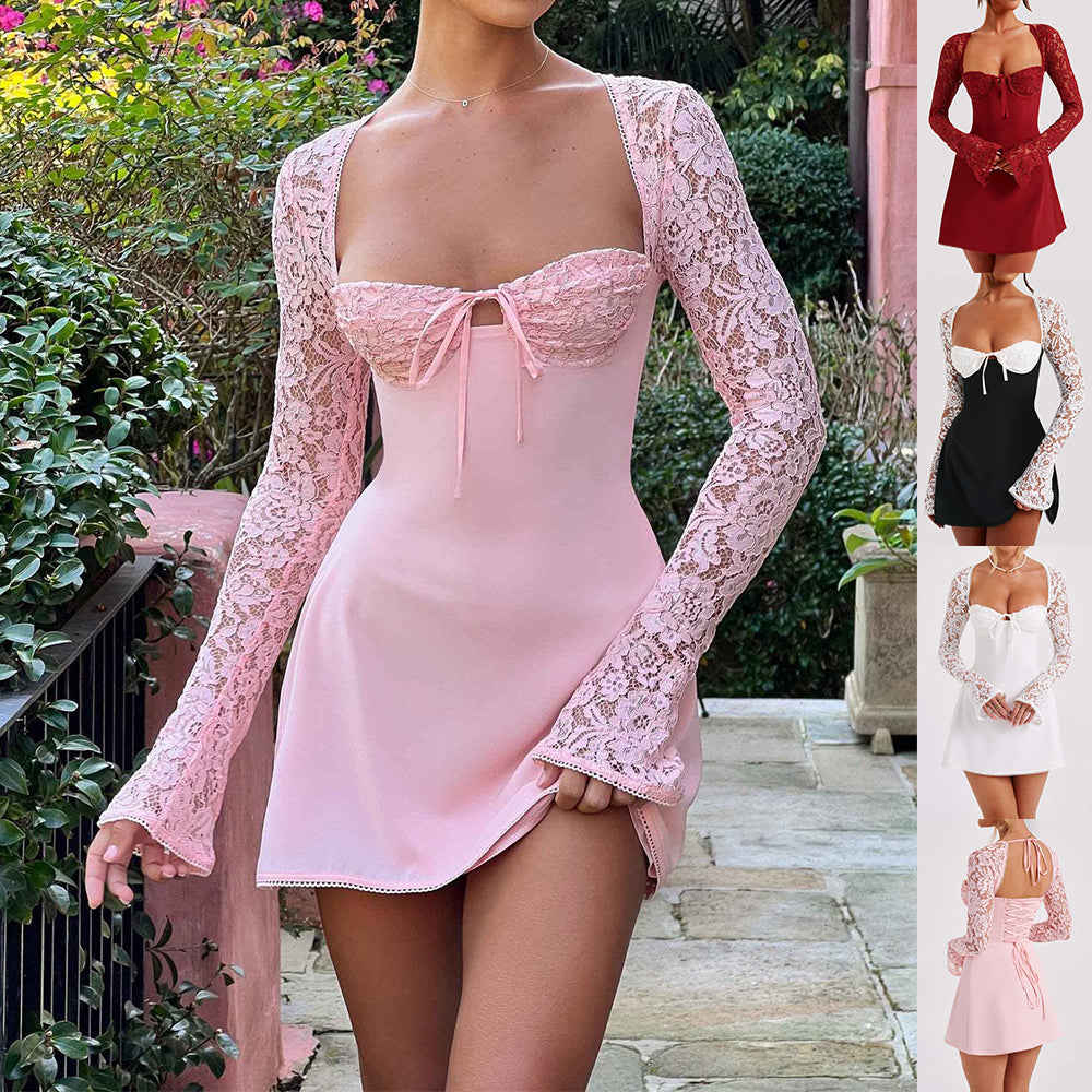 Abiti da donna: abiti lunghi in pizzo per il 2000, abiti corti sexy con allacciatura sul retro in stile corsetto