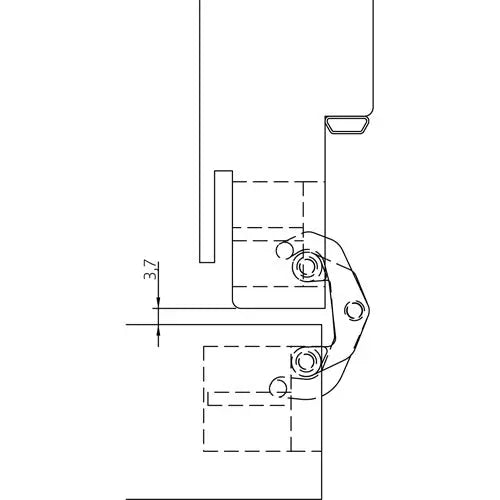 CERNIERA AN 170 3D PORTATA 60 KG CROMO LUCIDO