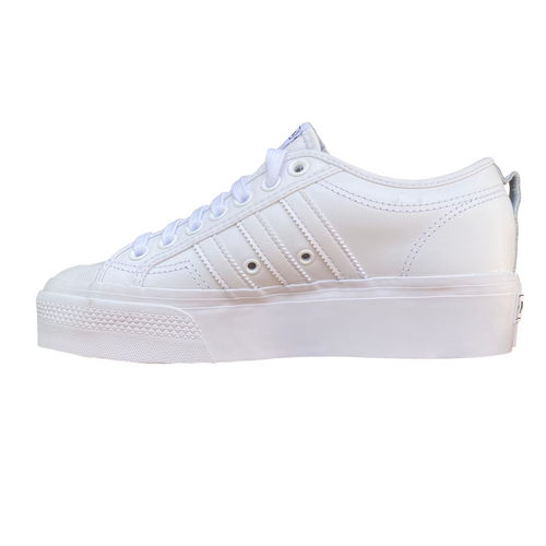 Adidas Nizza Platform FW0265 - Sneakers Bianche con Zeppa per Donna