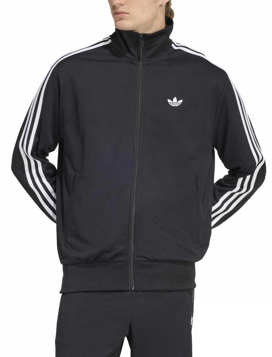 Adidas Originals Felpa unisex con zip Firebird Adicolor Mesh KE0782 nera