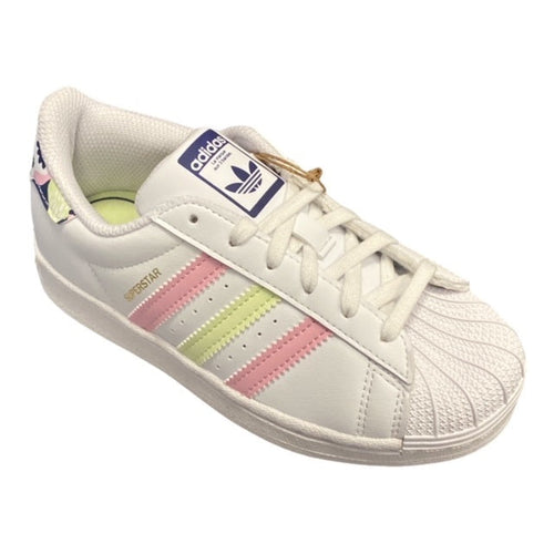 Adidas Originals sneakers da bambina Superstar C GY3331 bianco-rosa-lime