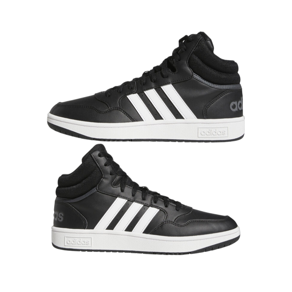 Adidas Sneakers Hoops 3.0 Mid GW3020 Nero Bianco
