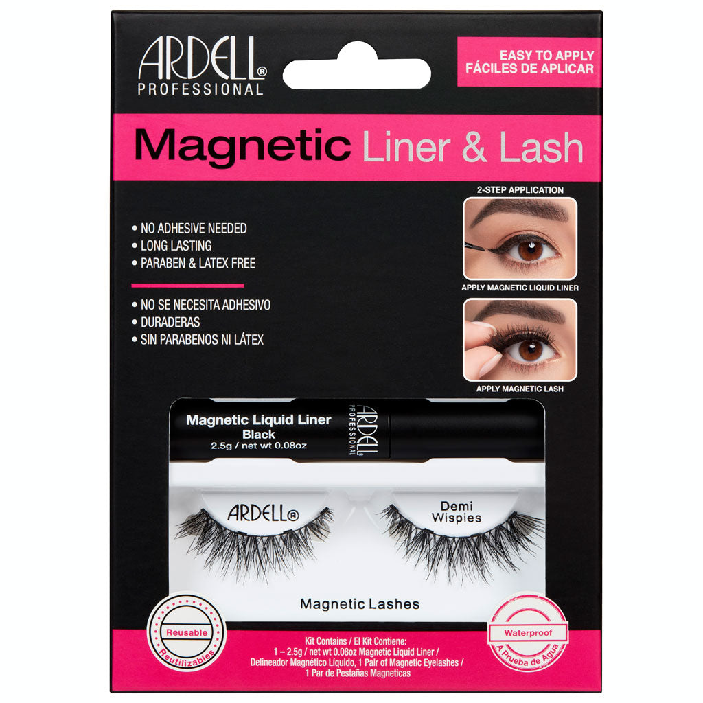 Ardell Kit Ciglia Magnetic Demi Wispies + Eyeliner Liquido Magnetic