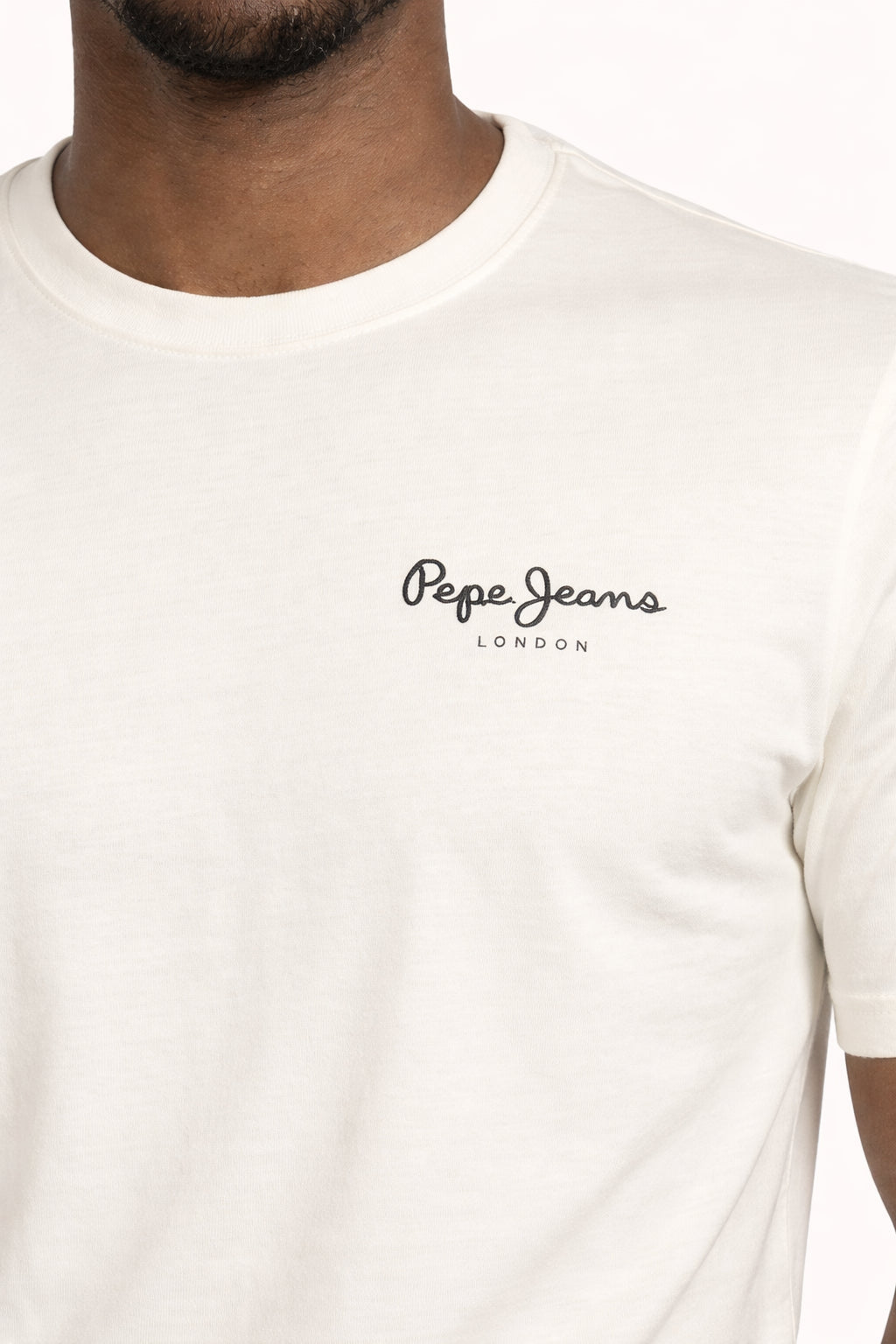 Pepe Jeans T-shirt Slim Fit Logo PM5010180 800 Off White Uomo