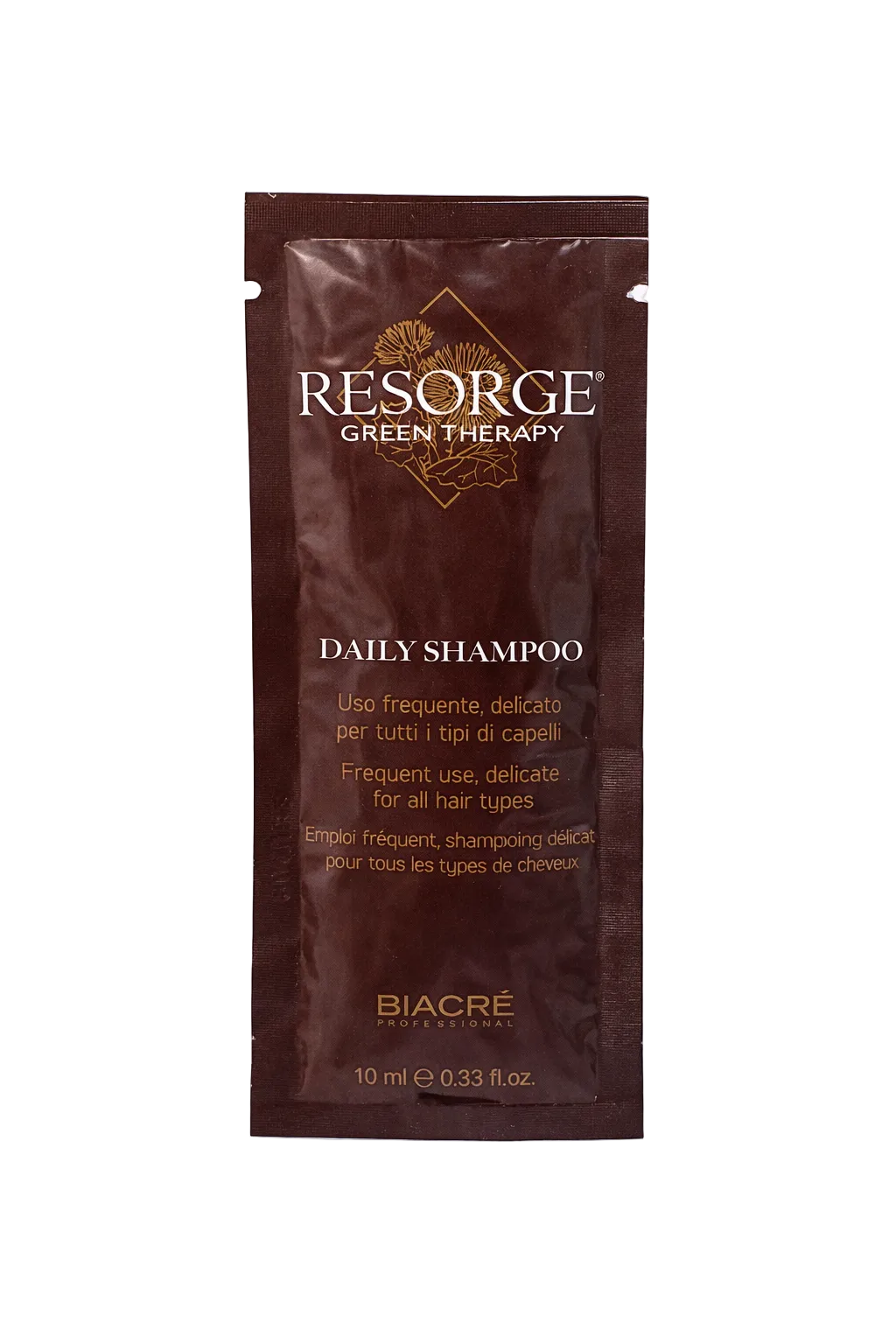 Biacré Resorge Green Therapy Daily Shampoo Uso Frequente Delicato Per Tutti I Tipi Di Capelli Monodose 10 ml