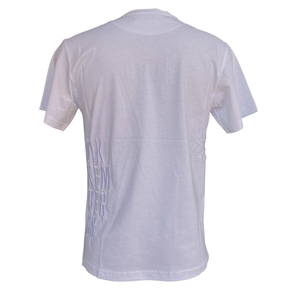 Bikkembergs maglietta manica corta da uomo con ricamo 1998 BMT0904 1000 bianco