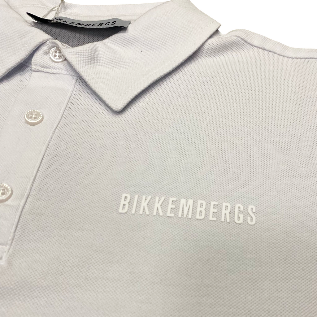 Bikkembergs polo da uomo manica corta BMT0930 1000 bianco