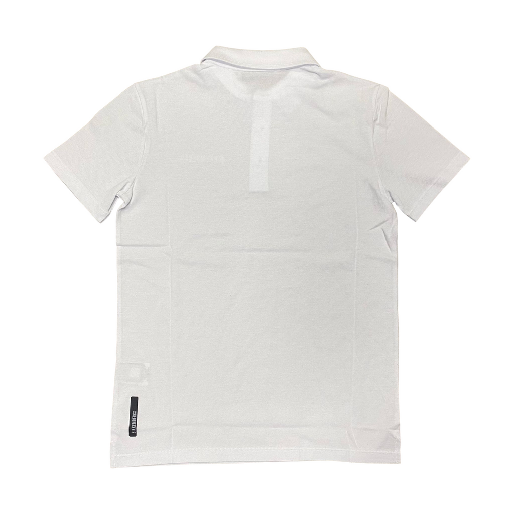 Bikkembergs polo da uomo manica corta BMT0930 1000 bianco