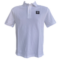 Blauer polo in cotone pique manica corta da uomo Alban 25Sblut02309 007125 100 bianco