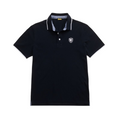 Blauer polo manica corta da uomo con con profilo in contrasto Damon 25SBLUT02310 006817 999 nero
