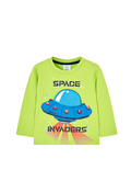 Boboli Maglietta manica lunga in jersey per bimbo BCI 347093 4649 verde lime