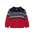Boboli Maglione maglieria jacquard per bimbo 717241 3761 rosso-blu