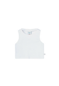 Boboli Top a costine da bambina 498045 1100 bianco