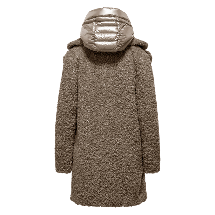 Bomboogie Odessa Overcoat CW6570TSFC5_172 Tortora- Cappotto lungo donna elegante e funzionale