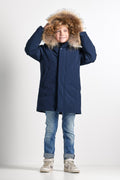 Bomboogie Parka lungo da ragazzi CK094VT AC6 297 poseidon blue