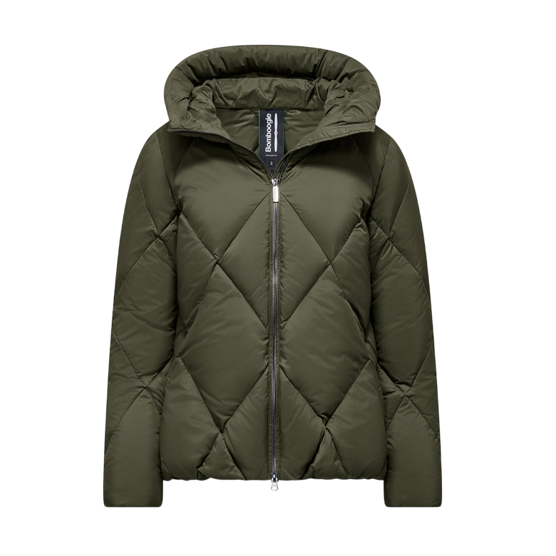 Bomboogie Piumino Donna Verde GW8639TMNW5 365 | Calore Naturale & Stile Romantico