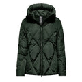 Bomboogie piumino corto da donna trapunta a rombi GW8639TTNP4 347 verde foresta