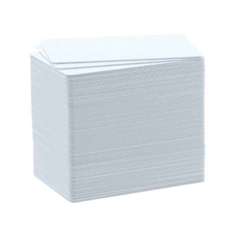 100 CARTE PVC SPESSA (30MIL - 0,76 MM) PER BADGY [CBGC0030W]