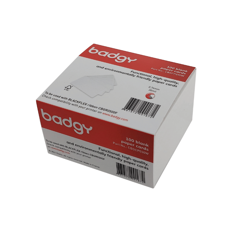 100 Carte Di Carta Badgy – Compatibili Con Badgy100 e Badgy200 [CBGCP030W]