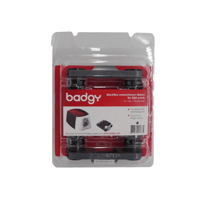 Nastro Nero Blackflex Badgy – 500 Stampe / Nastro – Compatibile Con Badgy100 e Badgy200 [CBGR0500F]