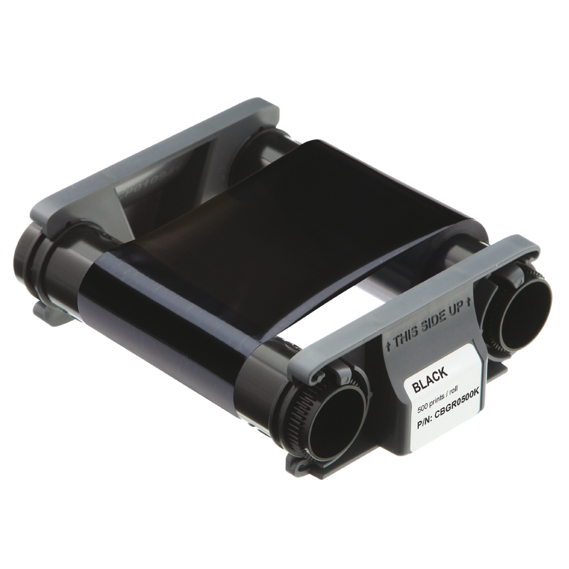 NASTRO MONOCROMATICO NERO 500 STAMPE PER BADGY [CBGR0500K]