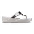 Crocs sandalo infradito da donna  Monterey Wedge Flip W 206303-0GO argento platino