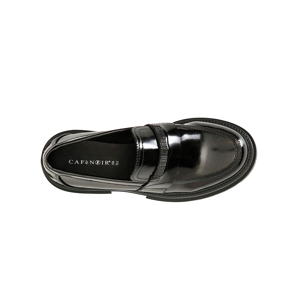 Cafènoir Mocassino EC9460 N001 Nero Strass Donna