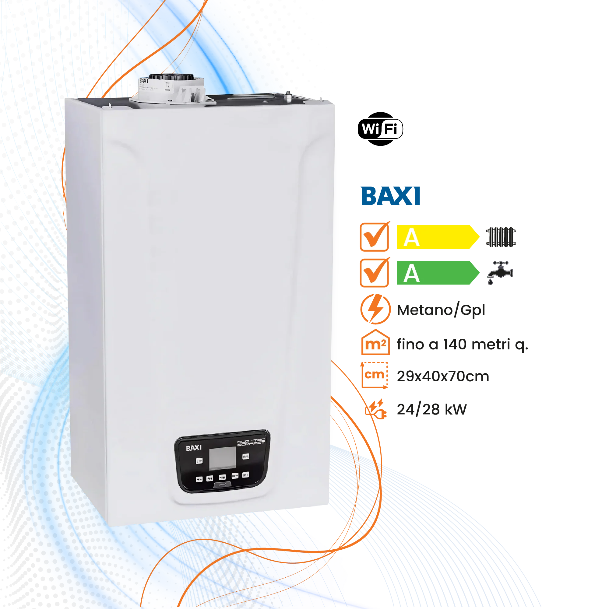 Caldaia Baxi Duo-Tec Compact E WiFi a Condensazione